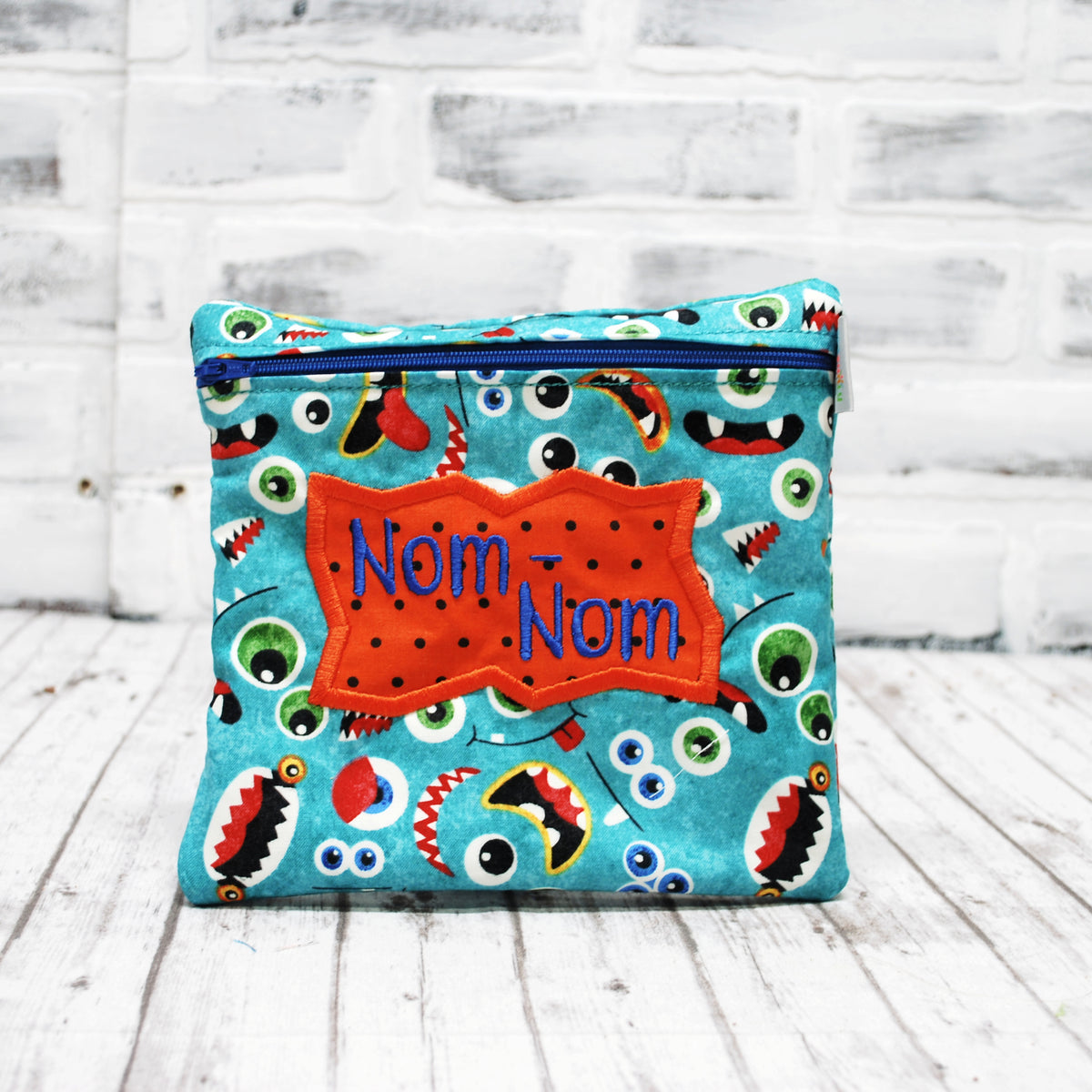 4 Reusable Monster snack bags by Nom Nom Kids