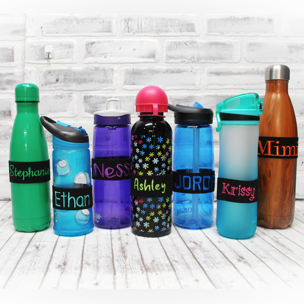 personalized water bottle band