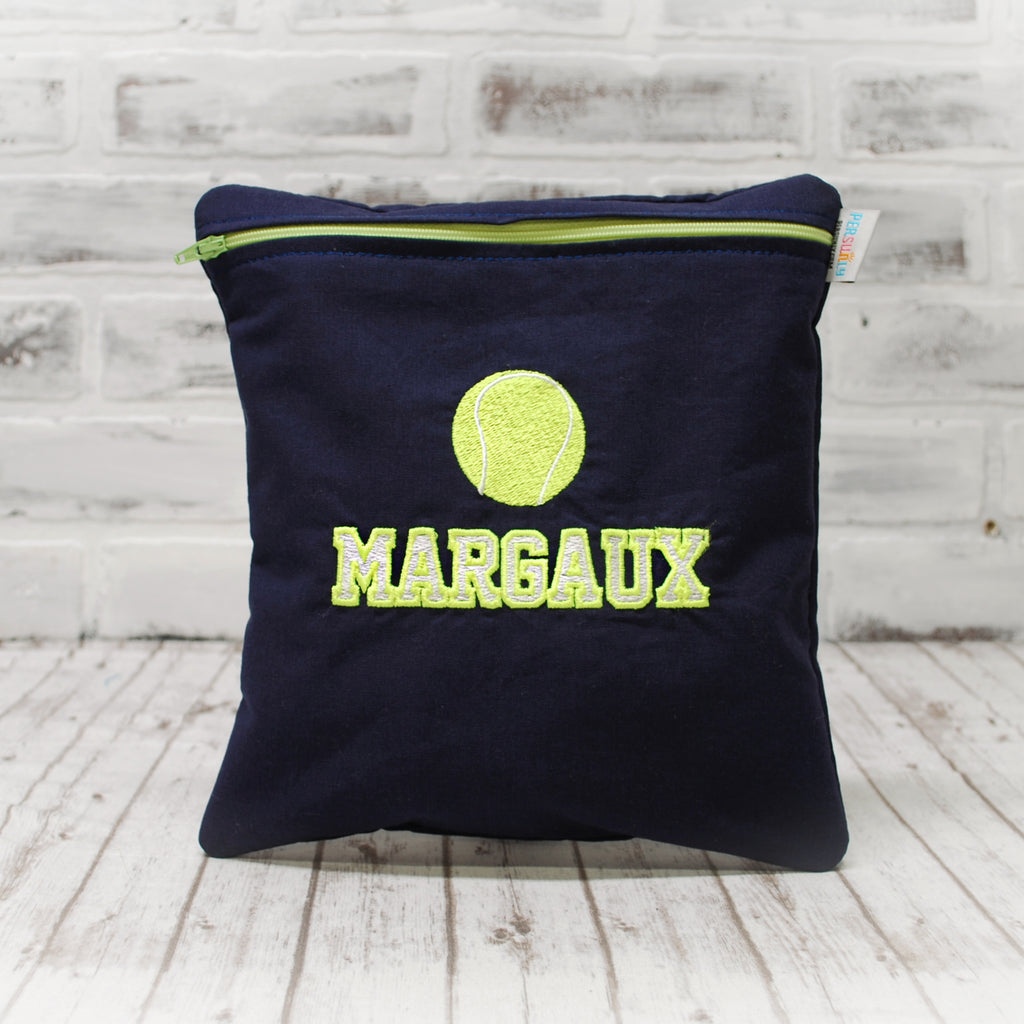 Personalized Tennis Ball Zippered Bag