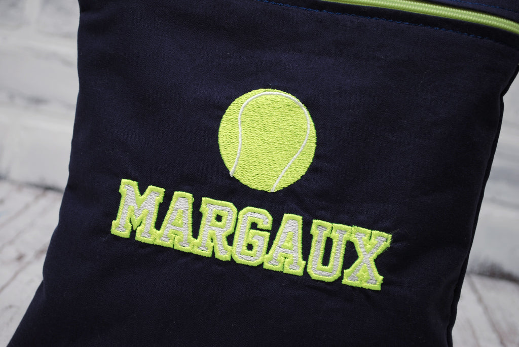 Personalized Tennis Ball Zippered Bag