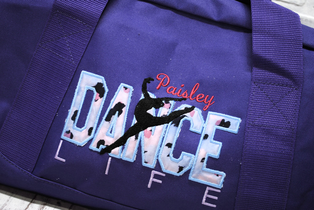 Lavender Purple Personalized Dance Tote or Duffle Bag