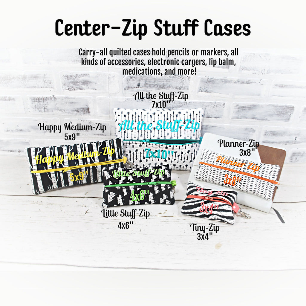 Persunly zippered pouch size chart