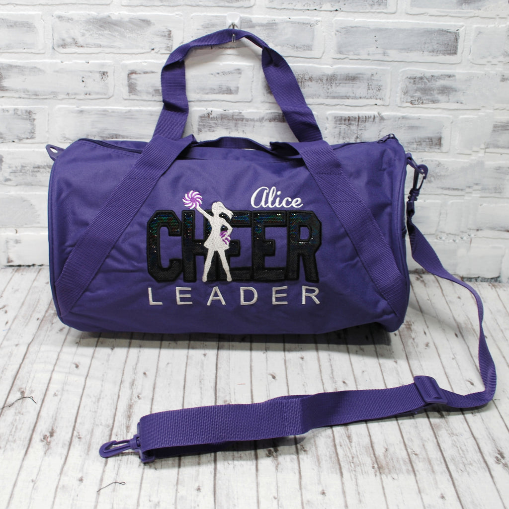 Purple and Black Cheer Duffle Bag