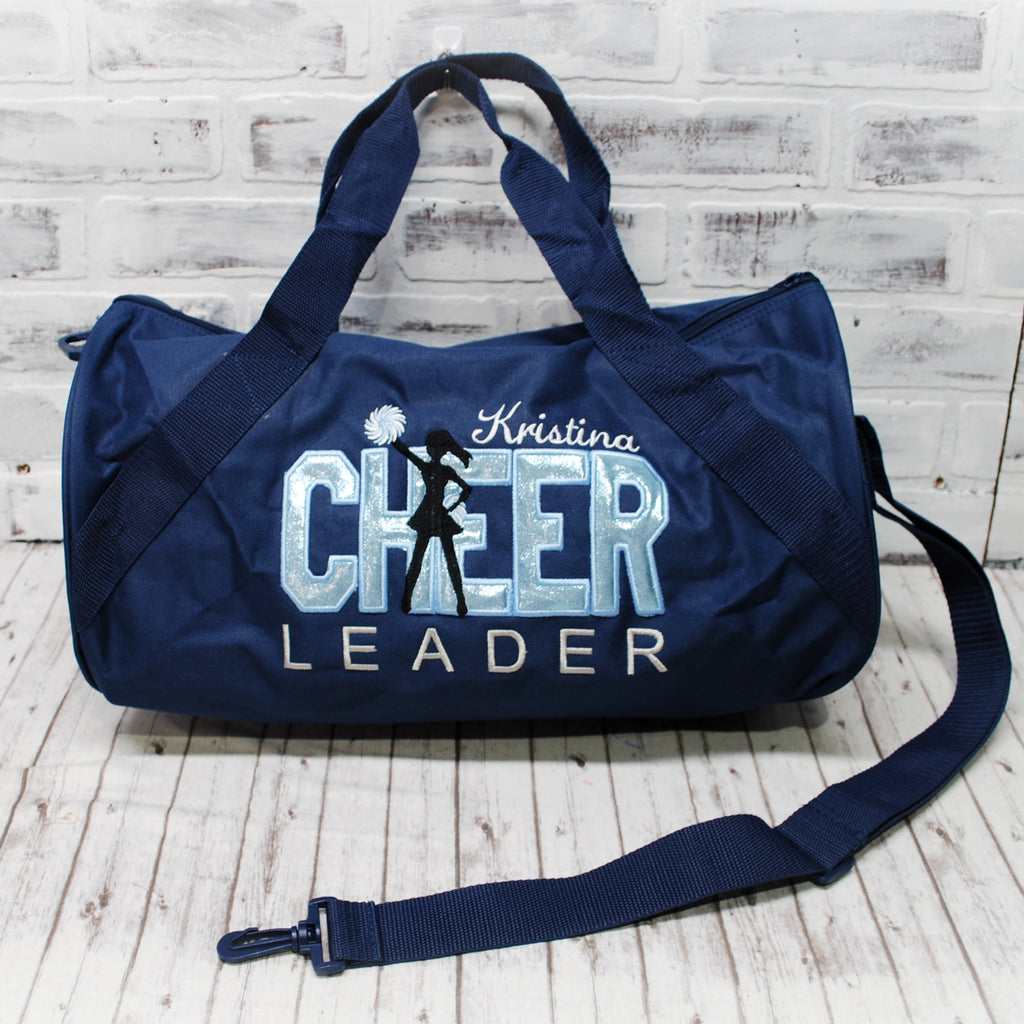Personalized Carolina Blue and Navy Duffle Bag