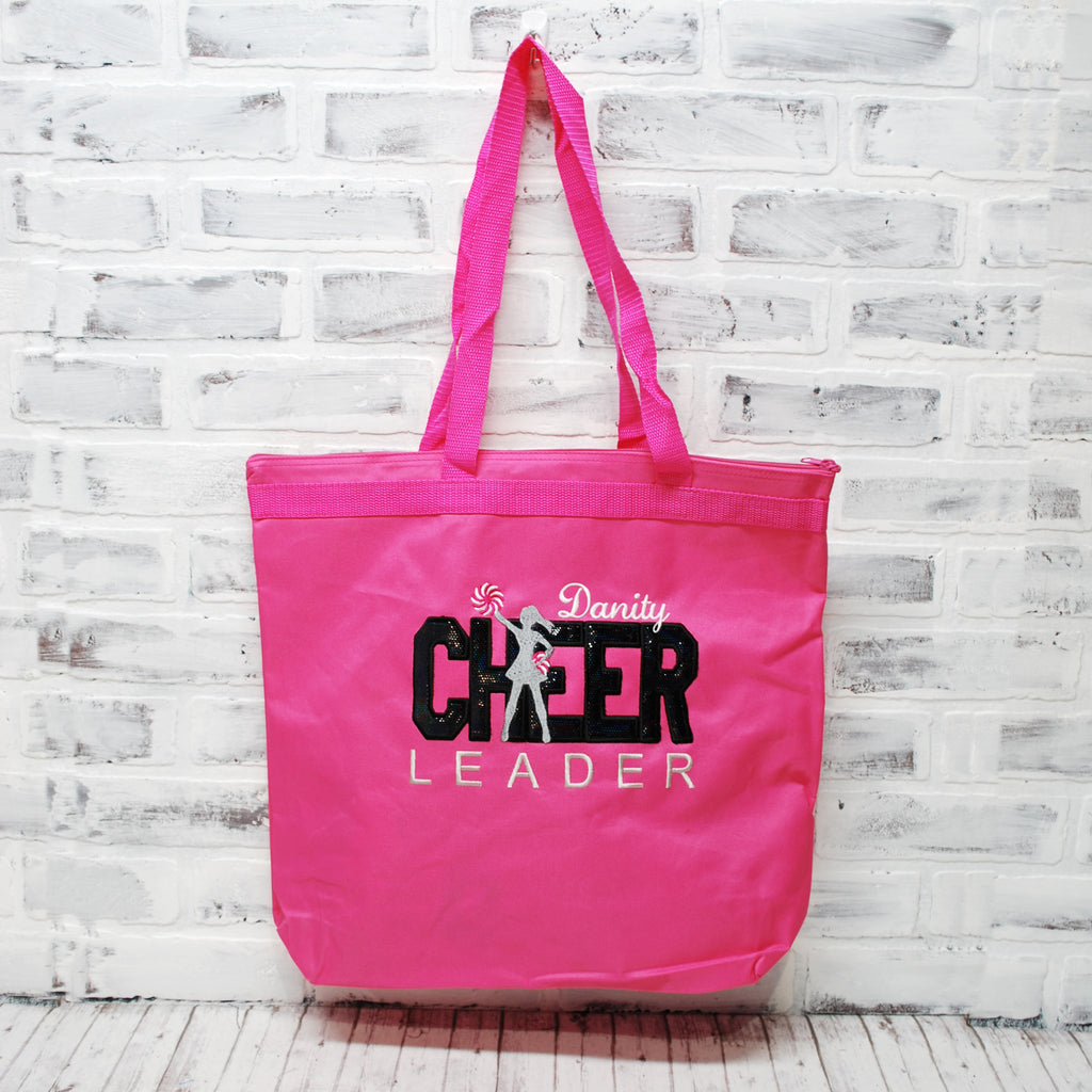 Pink and Black Cheer Tote Bag