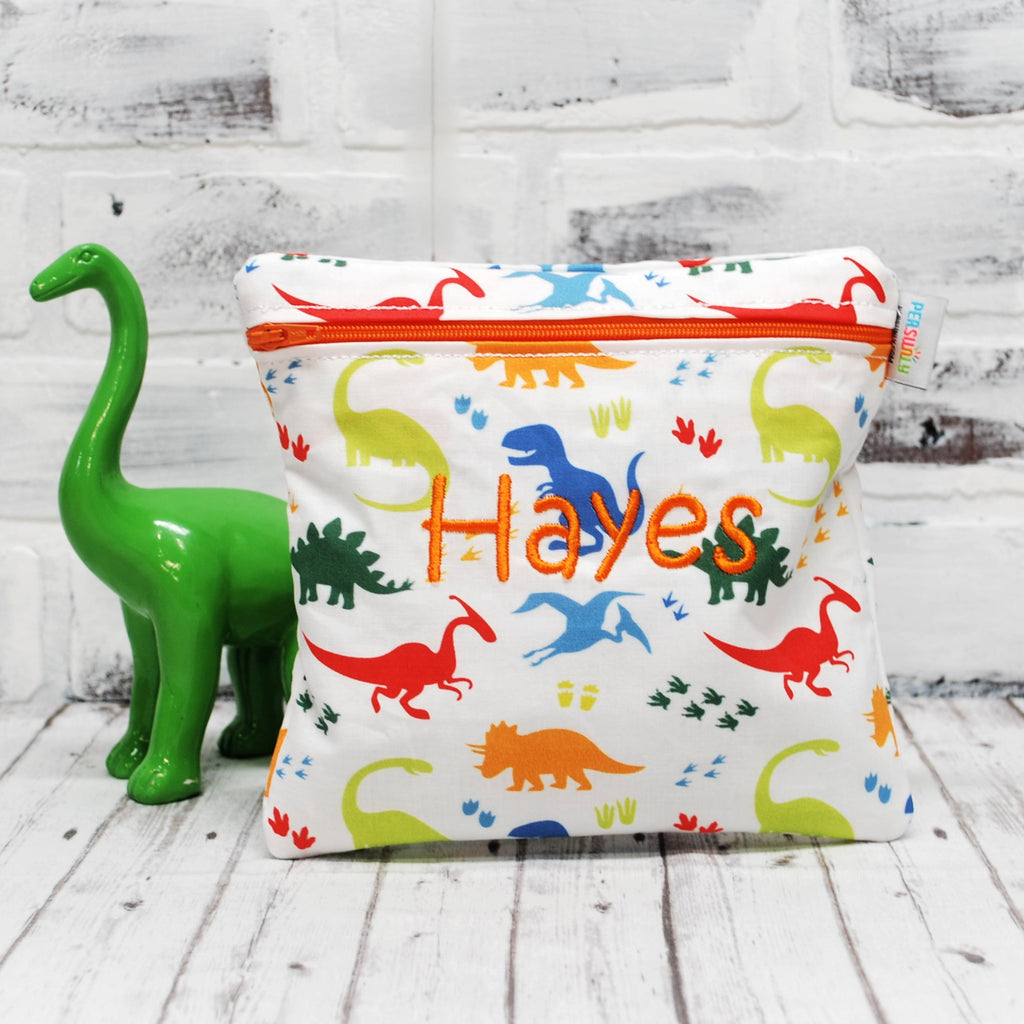 Personalized Dinosaur Snack bag for boys