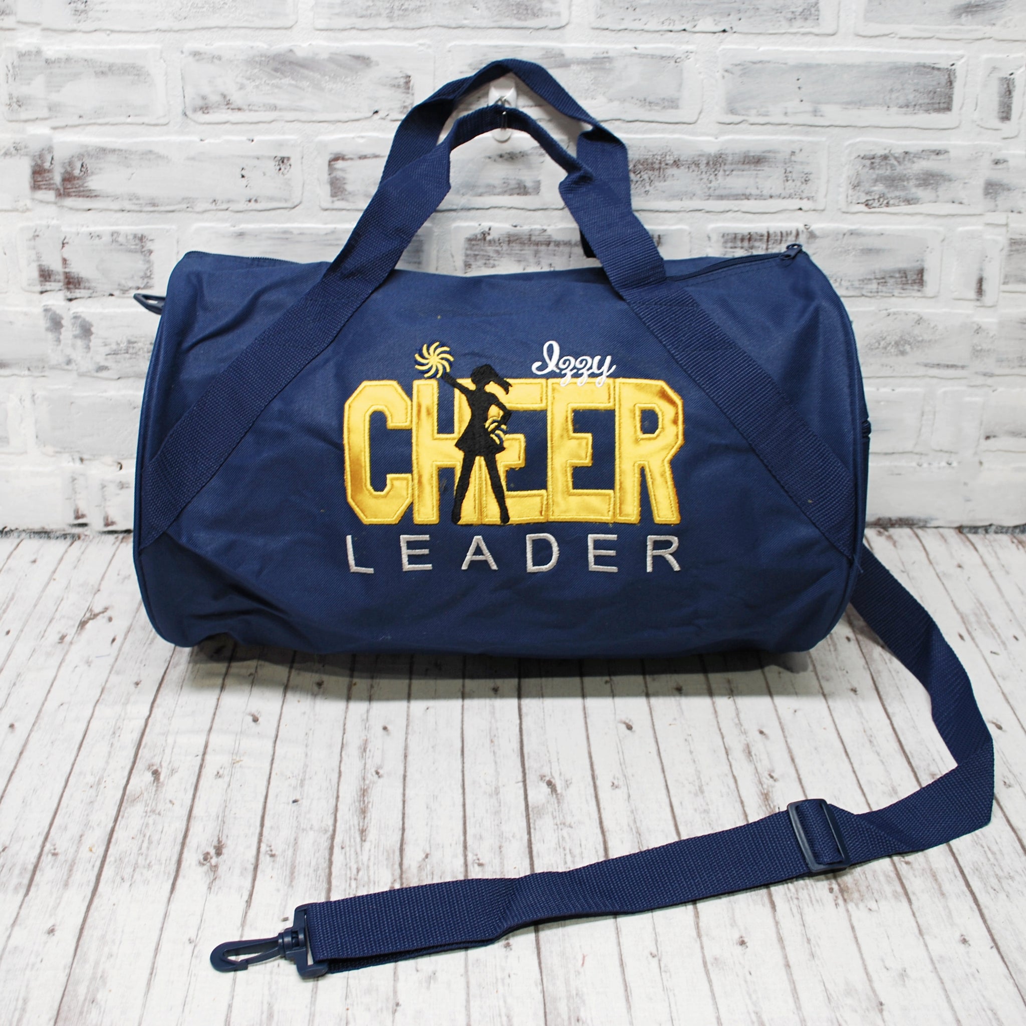 Sport Gold Shimmer Personalized Cheer Tote or Duffle Bag