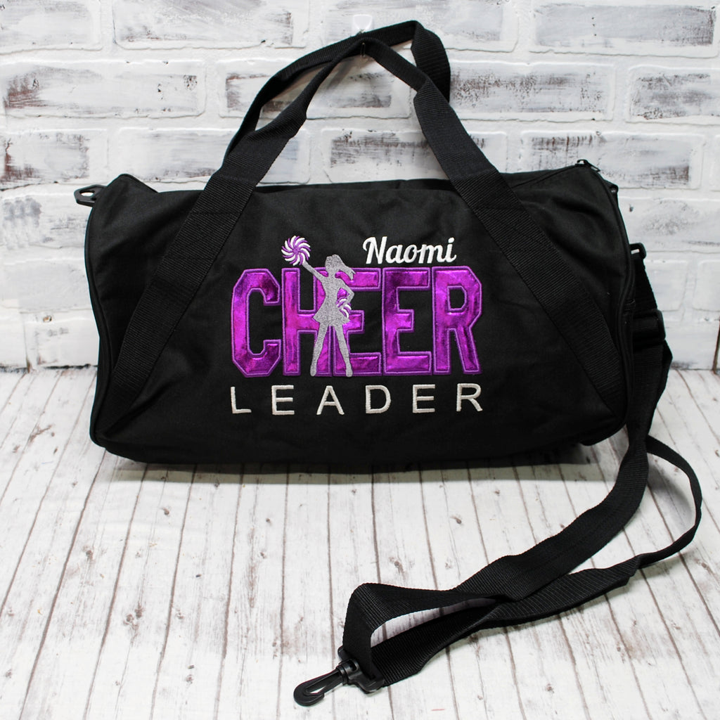 Purple and Black Cheer Leader Duffle Bag