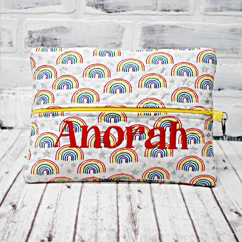 Personalized Rainbow Pencil Case