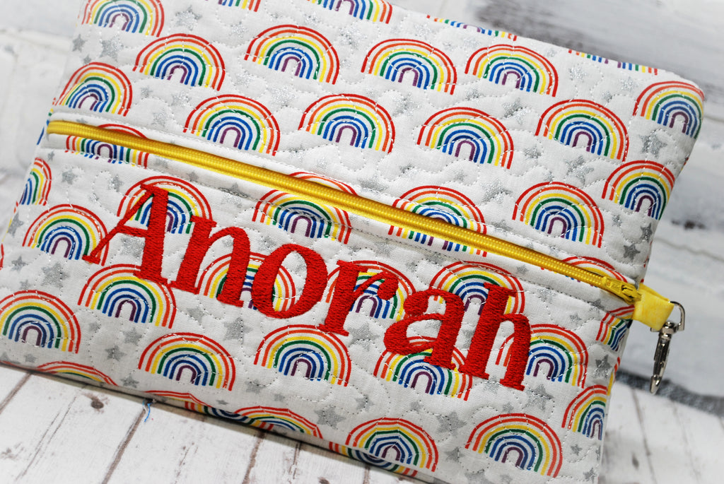 Personalized Rainbow Pencil Case