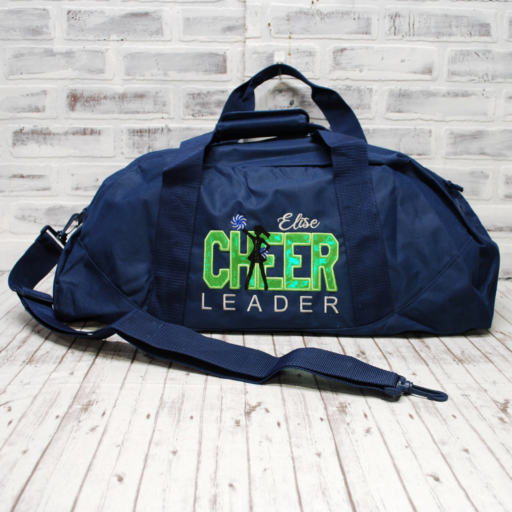 Lime Green and Navy Cheer Duffle