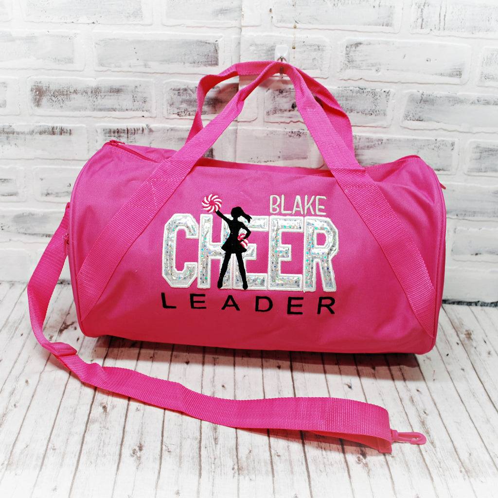 Silver and Pink Cheer Leader Duffle Bag