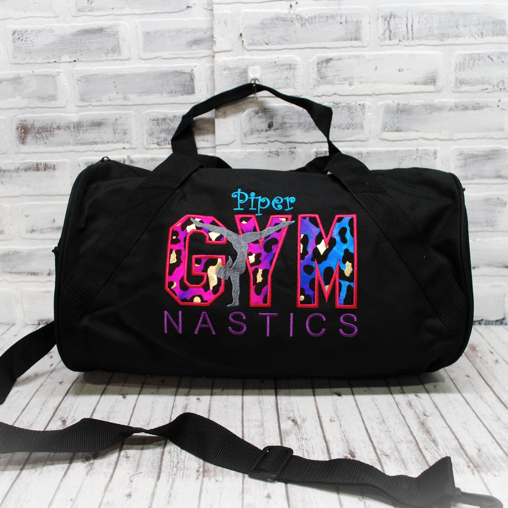 Personalized Rainbow Gymnastics Duffle Bag