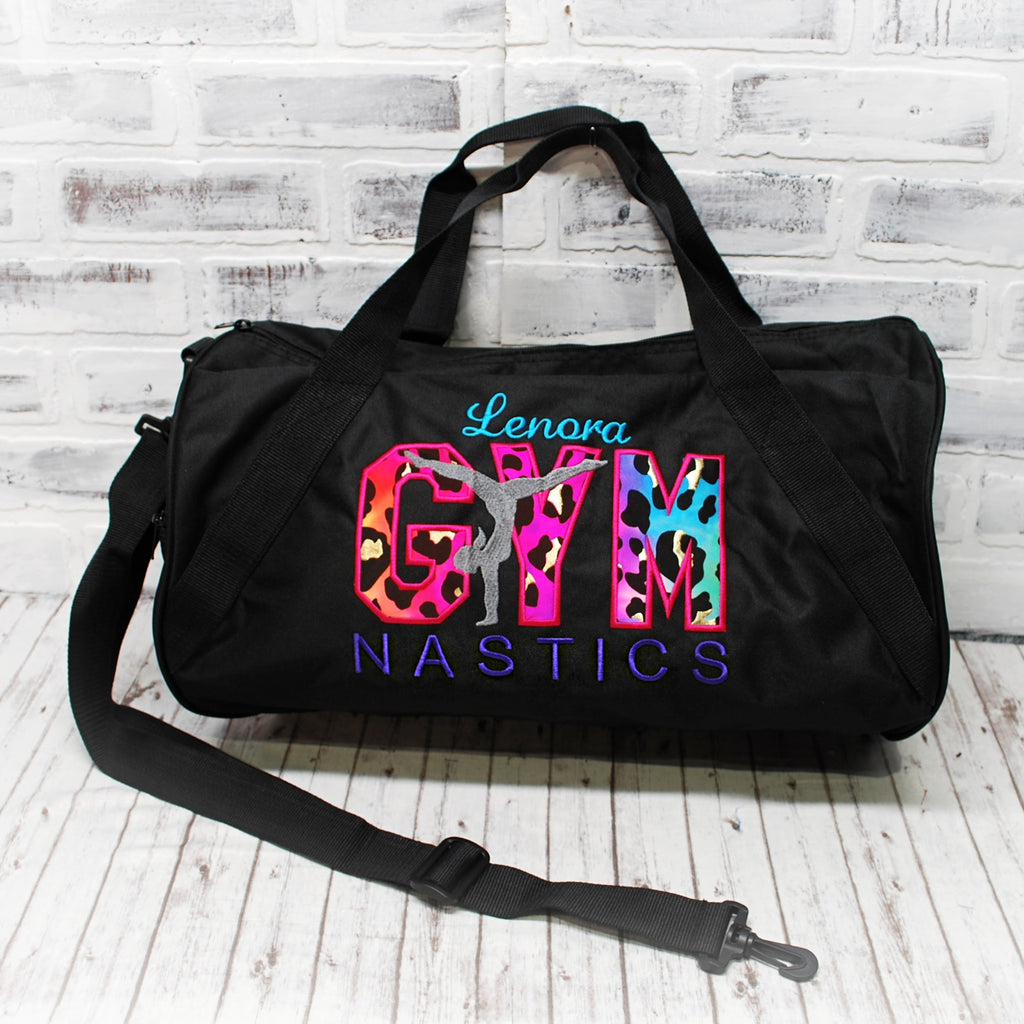 Personalized Rainbow Gymnastics Duffle Bag